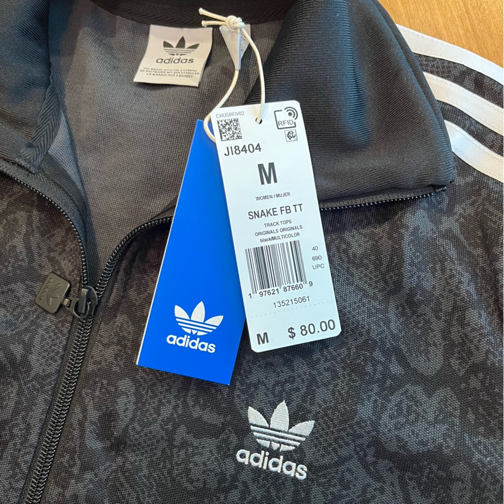 ADIDAS Women's Black Snake Print Firebird Track Suit - Picture 8 of 15